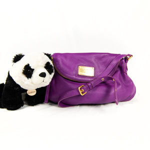 Purple Marc by Marc Jacobs foldover crossbody bag